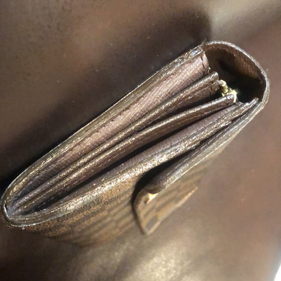 LOUIS VUITTON Damier Ebene Long Snap Coated Canvas Wallet Authentic CA4088 - Picture 10 of 17